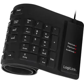 Logilink Flex Tastatur DE schwarz (ID0019A)