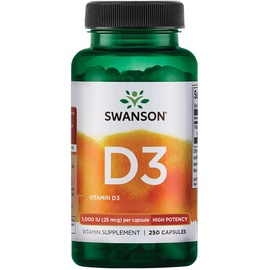 Swanson High Potency Vitamin D-3 Kapseln 250 St.