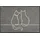 Wash+Dry Lovetails 50 x 75 cm Grau