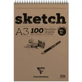 Clairefontaine Skizzenblock Sketch DIN A3, 100 Blatt,