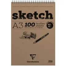 Clairefontaine Skizzenblock Sketch DIN A3, 100 Blatt,