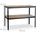 Relaxdays Werkbank, 2 Ebenen, höhenverstellbar, Werktisch, zum Stecken, Werkstatt, Stahl, MDF, HBT 90x120x60 cm, schwarz