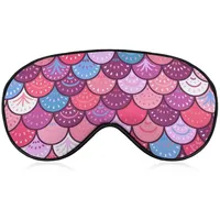 Lustige Schlafmaske für Damen und Herren, Meerjungfrauen-Skalen-Rosa, weiche Augenbinde, Augenmaske zum Schlafen, verstellbares elastisches Band, Verdunkelungs-Schlafabdeckung, Augenschutz für Reise