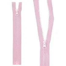 mumbi Reißverschluss teilbar 5mm 60cm Rosa Kunststoff Reißverschlüsse mit Zipper grobe Zähne