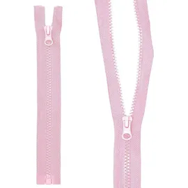 mumbi Reißverschluss teilbar 5mm 60cm Rosa Kunststoff Reißverschlüsse mit Zipper grobe Zähne