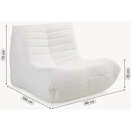 [en.casa] Bodensessel Kodsø Polyester 75 x 90 x 100 cm Beige