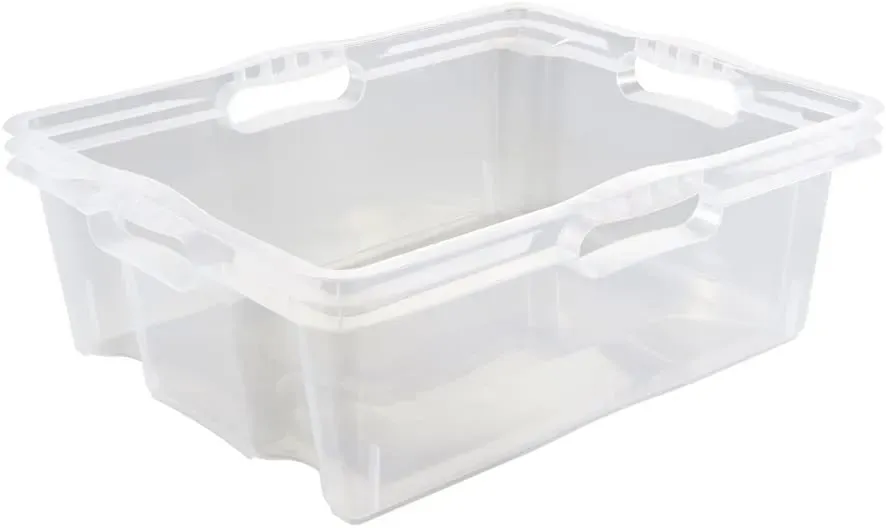 Preisvergleich Produktbild Keeeper - Aufbewahrungsbox mit Griffen 16L Transparent, Kollektion Franz