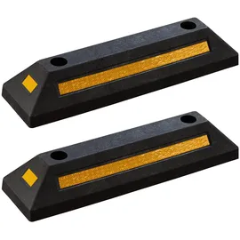 Wiltec Radstopper 56 x 15 x 10 cm Gelb/Schwarz