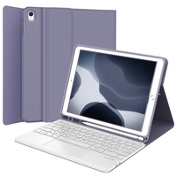 JADEMALL iPad 9 Generation Hülle mit Tastatur und Touchpad Hülle für iPad 9 Generation 2021/ iPad 8 Gen. 2020/ iPad 7 Gen. 2019/ iPad Air 3, Wireless Bluetooth Tastatur QWERTZ Deutsch