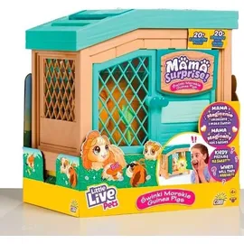 Little Live Pets Mama Surprise Meerschweinchen mit Stall und 3 Überraschungsbabys