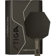 Stiga Pro Carbon+ Cybershape Tischtennisracket, 5-Sterne-Profi-Tischtennisschläger mit sechseckiger Form für Offensive Spieler