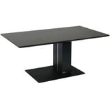 Dieter Knoll Couchtisch Anthrazit, Schwarz, Metall, Keramik, Holzwerkstoff, rechteckig, eckig, Bodenplatte, 59x47-66x110 cm, höhenverstellbar, Wohnzimmer, Wohnzimmertische, Couchtische, Metall-Couchtische