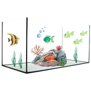 GarPet Aquarium Becken rechteckig standard Größen Glas Aquariumbecken Garnelenaquarium Mini Aquarium Salzwasseraquarium Nanobecken 60x30x30
