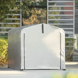 SoBuy Fahrradgarage für 2-4 Fahrräder wetterfest Silber