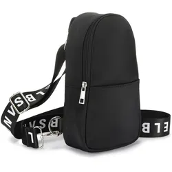 Umhängetasche ELBSAND "kleiner Rucksack", Damen, Gr. B/H/T: 14cm x 26cm x 7,5cm, schwarz, Textil, unifarben, Taschen, Crossbody Bag, Handtasche, Schultertasche, Mini Bag VEGAN