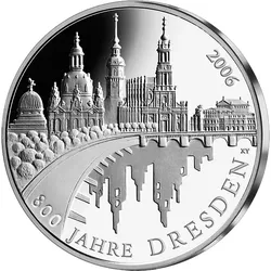 10-Euro-Silber-Gedenkmünze "800 Jahre Dresden"