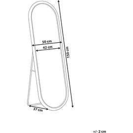 Beliani Standspiegel Montot 50 x 150 cm Rattan
