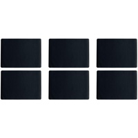 ASA Selection 7805420 Lederoptik Tischset, 46 x 33 cm, Polychlorid, schwarz (6 Stück)