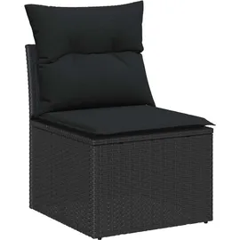 vidaXL Gartenlounge-Set 6-tlg. schwarz