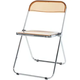 [en.casa] Klappstuhl-Set, Orange, transparent