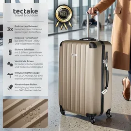 Tectake Talia Koffer-Set 3-tlg. beige