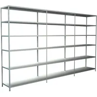 SCHULTE Regalwelt Grundregal Metall 230x260x35 cm weiß 18 Böden