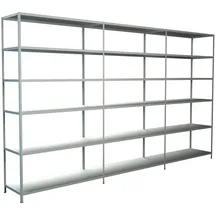SCHULTE Regalwelt Grundregal Metall 230x260x35 cm weiß 18 Böden