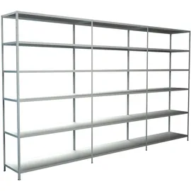 SCHULTE Regalwelt Grundregal Metall 230x260x35 cm weiß 18 Böden