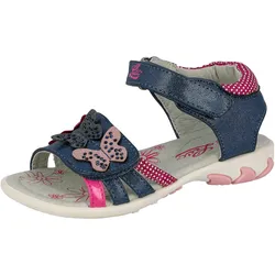 Sandale LICO "Sandale Lindsey V - marine/pink/rosa", Gr. 28, blau, Synthetik, Schuhe