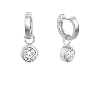 VIVANCE Creolen VIVANCE Silber 925 Zirkonia weiß one-size