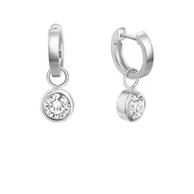 VIVANCE Creolen VIVANCE Silber 925 Zirkonia weiß one-size