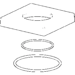 Hansa Rosette 75 x 75 mm komplett Auslauf 59914211