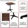 MCW J95 Gartentisch 70 x 70 x 75 cm Braun/Schwarz