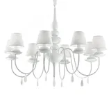 Ideal Lux Kronleuchter Blanche SP8, 8-flammig, E14, weiß