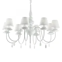 Ideal Lux Kronleuchter Blanche SP8, 8-flammig, E14, weiß