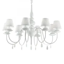 Ideal Lux Kronleuchter Blanche SP8, 8-flammig, E14, weiß