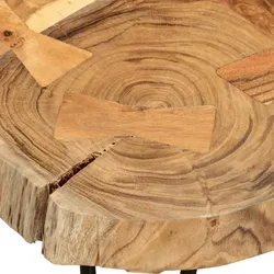 Couchtisch 4 Baumscheiben Massivholz | vidaXL : Farbe - Braun