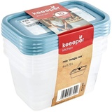 KEEEPER Gefrierdosen-Set Mia "Magic Ice", 4x 0,75 Liter, Vorratsbehälter, transparent,