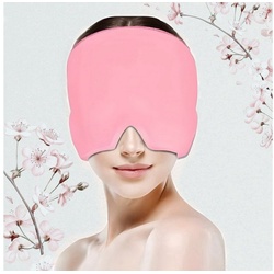 FEELVIT Schlafmaske Anti-Migräne Maske Relief Cap, Anti-Kopfschmerz, Migräne Maske + Anleitung, Linderung und Entspannung mit Wärme-/Kältetherapie rosa