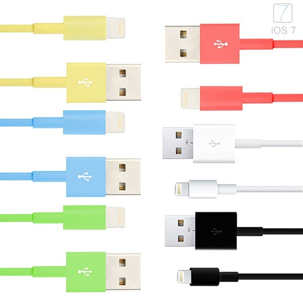 USB Lightning Datenkabel 8 Pin für Apple iPhone 6S 6 SE 5 5S 5C iPad 4 Air , Farbe:Blau