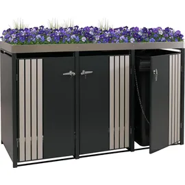 MCW Mülltonnenverkleidung O67 125 x 84 cm anthrazit