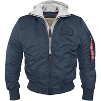 Alpha Industries Bomberjacke mit Stehkragen, Blau, XXL