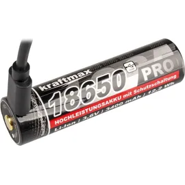 kraftmax Pro USB-C 18650-3400, 3,6 V-, 3400 mAh