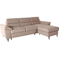 sit&more Ecksofa »Sorano L-Form«, wahlweise mit Bettfunktion und Bettkasten, braun