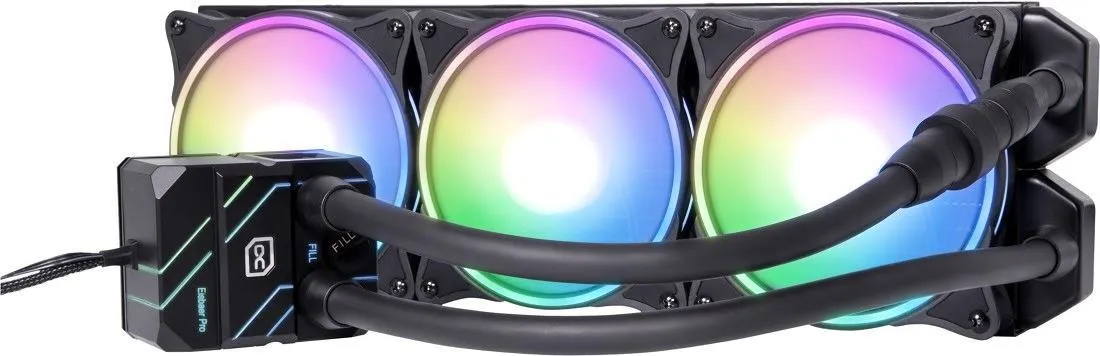 Alphacool Eisbaer Pro Aurora 360 CPU Komplett-Wasserkühlung, D-RGB, CPU Wasserkühler, Schwarz