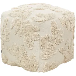 Pouf Baumwolle beige 50 x 50 x 50 cm MULTAN