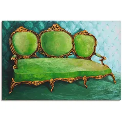 Artland Wandbild »Sofa grün«, Innenarchitektur, (1 St.), als Leinwandbild, Wandaufkleber in verschied. Größen Artland Farbe Bild(er): grün