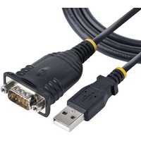 Startech StarTech.com 1 m USB to Serial Cable DB9 Male RS232 Adapter, Prolific IC, USB auf Seriell Konverter für PLC/Drucker/Scanner/Switch, USB zu Seriell/DB9, USB RS232 Kabel, Windows/Mac (1P3FP-USB-SERIAL)