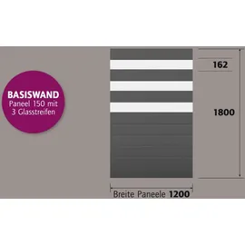 Ambiente Home Alu-Zaun Paneel 120 x 180 cm Aluminium