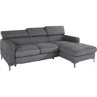 Cotta Ecksofa Sammy L-Form, mit Kopfteilverstellung, wahlweise mit Bettfunktion & Bettkasten grau